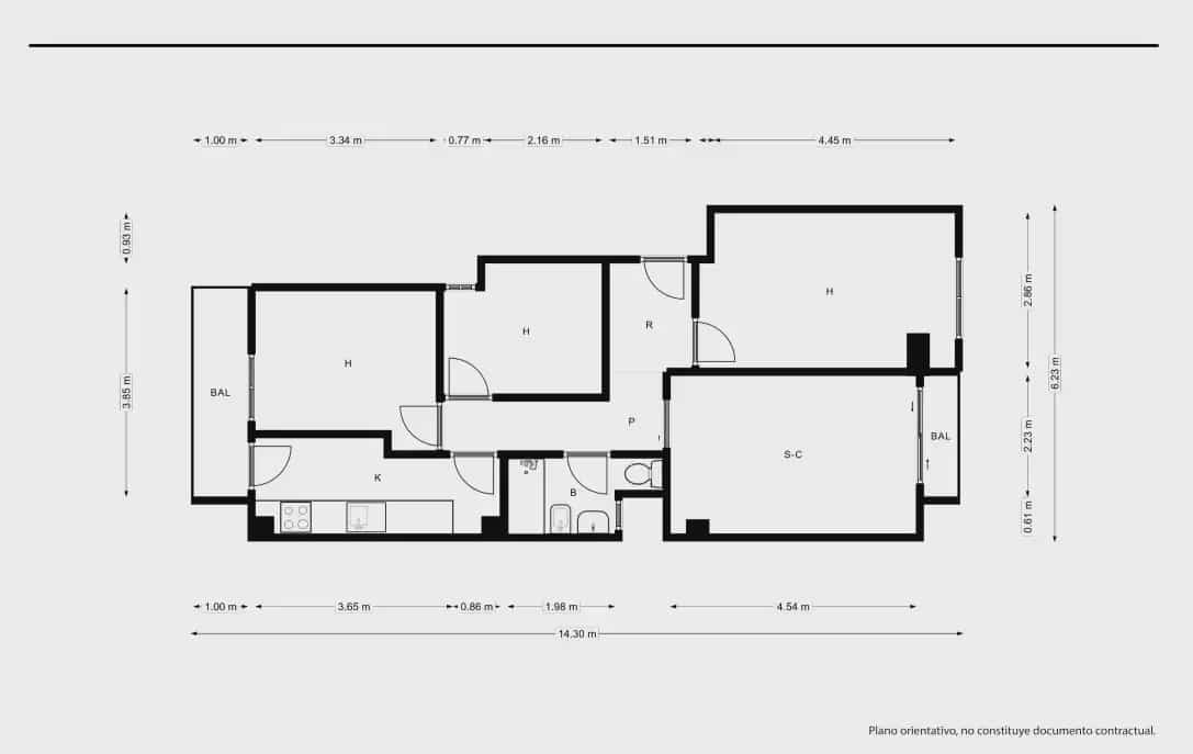 3 slaapkamer Flat te koop in Valencia stad - € 226.000 (Ref: 9893579)