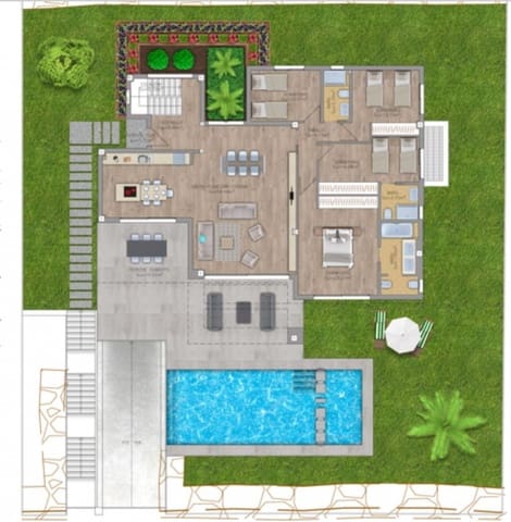 4 sypialnia Willa na sprzedaż w El Limonar, Miasto Málaga z basenem - 1 750 000 € (Ref: 6446920)