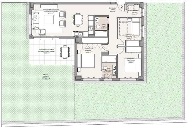 3 makuuhuone Huoneisto myytävänä paikassa Algarrobo mukana uima-altaan - 358 000 € (Ref: 7486225)