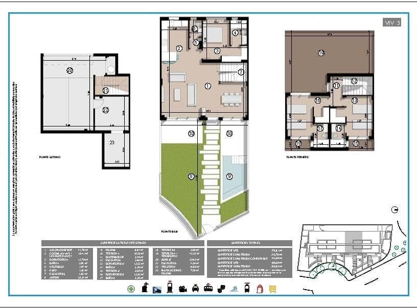 3 soveværelse Byhus til salg i Malaga by med swimmingpool - € 1.490.000 (Ref: 8755239)