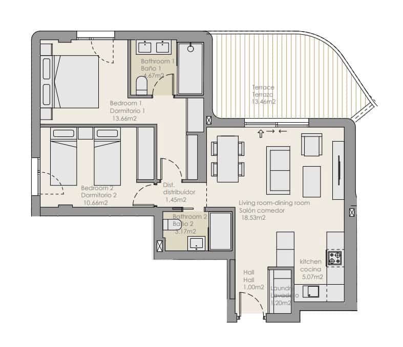 2 sypialnia Apartament na sprzedaż w Torre del Mar z basenem - 346 000 € (Ref: 9471113)