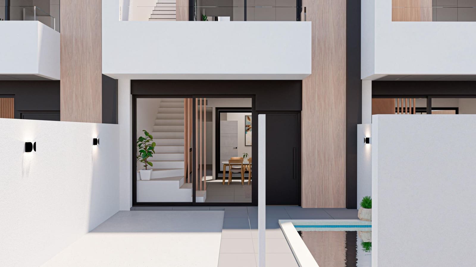 3 soveværelse Rækkehus til salg i San Pedro del Pinatar med swimmingpool - € 295.000 (Ref: 9115981)