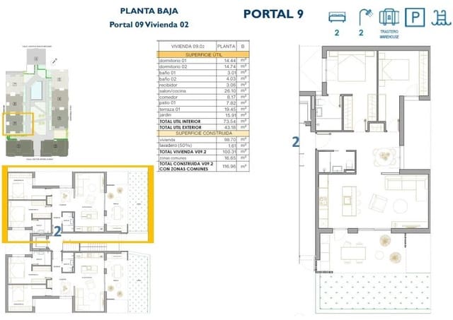 2 Zimmer Apartment zu verkaufen in San Pedro del Pinatar - 244.900 € (Ref: 9118630)