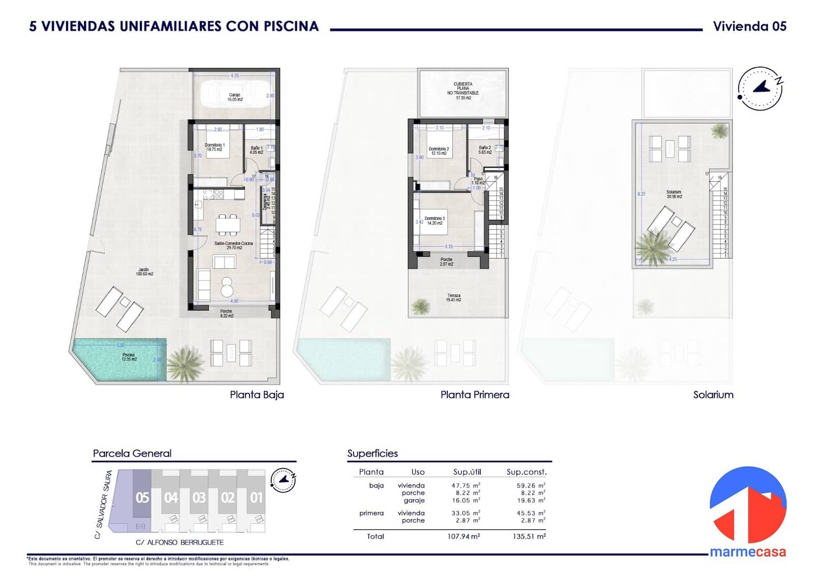 3 bedroom Villa for sale in San Pedro del Pinatar with pool - € 380,000 (Ref: 9382777)