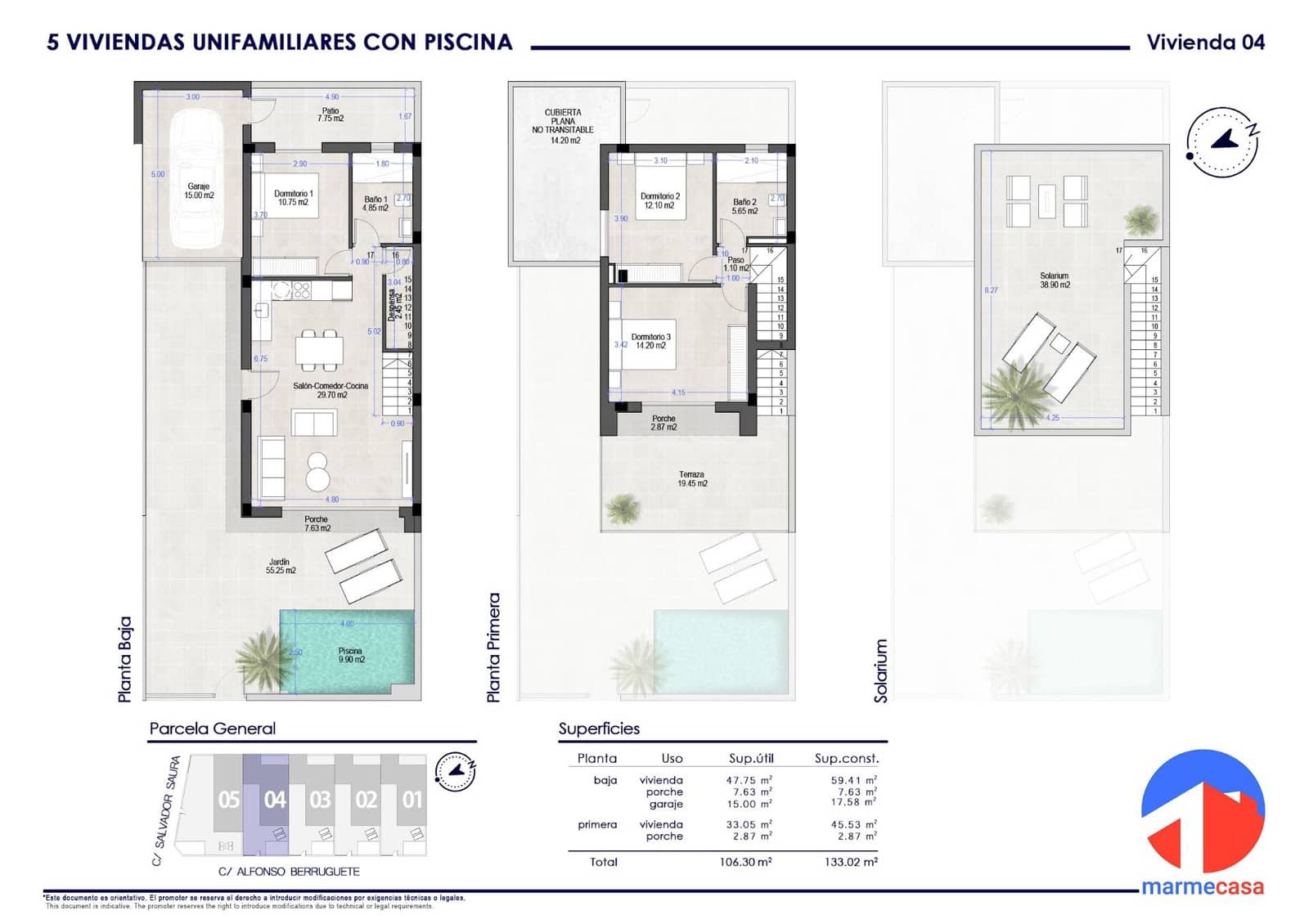 3 bedroom Villa for sale in San Pedro del Pinatar with pool - € 380,000 (Ref: 9382777)