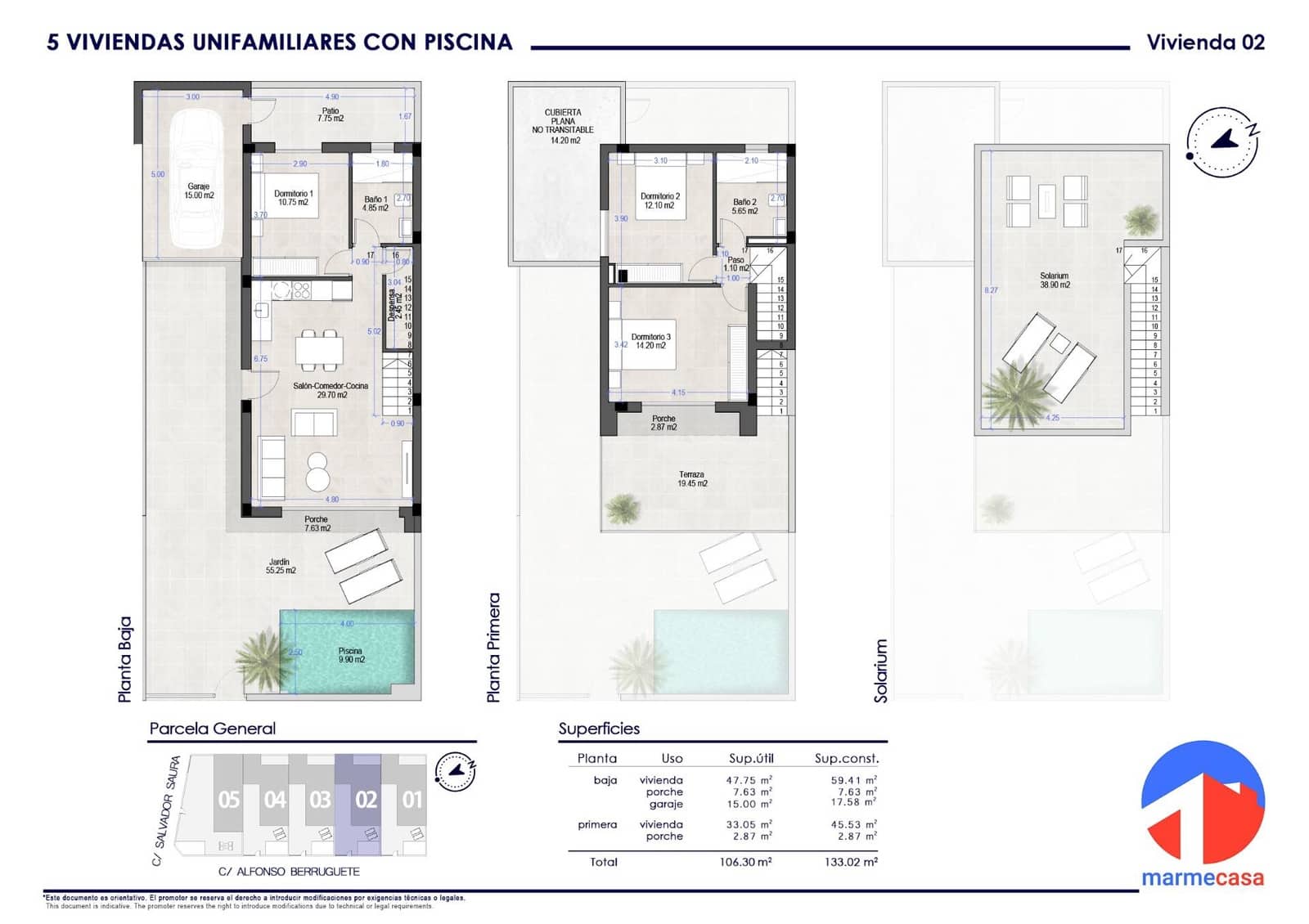 3 bedroom Villa for sale in San Pedro del Pinatar with pool - € 380,000 (Ref: 9382777)