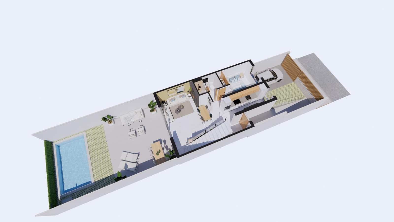 3 soveværelse Byhus til salg i Los Alcazares med swimmingpool - € 357.000 (Ref: 9382781)