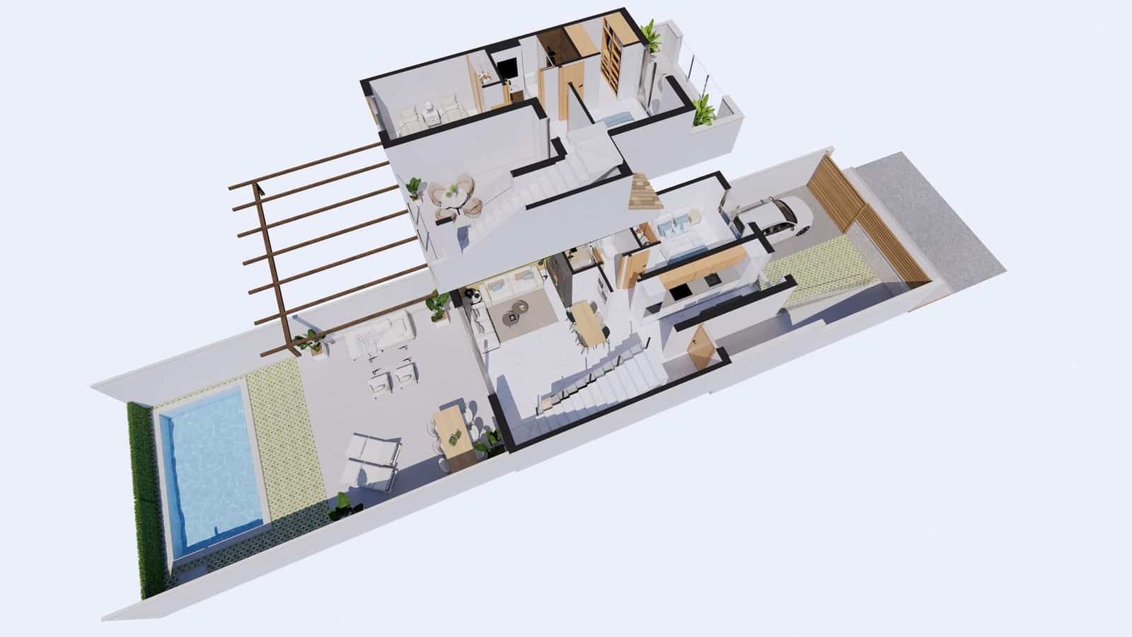 3 soveværelse Byhus til salg i Los Alcazares med swimmingpool - € 357.000 (Ref: 9382781)