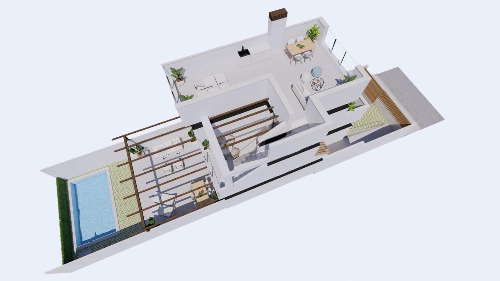 3 soveværelse Byhus til salg i Los Alcazares med swimmingpool - € 357.000 (Ref: 9382781)