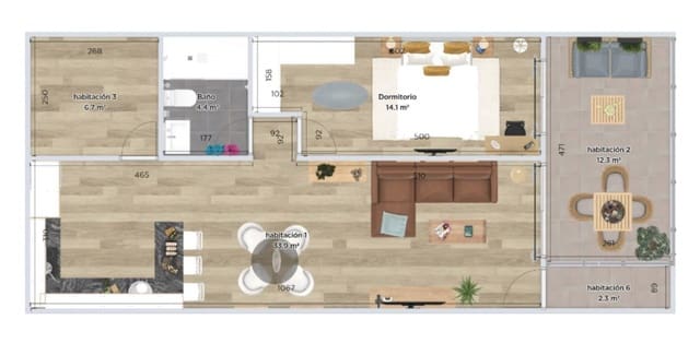 2 chambre Appartement à vendre à San Pedro del Pinatar - 135 000 € (Ref: 9508814)