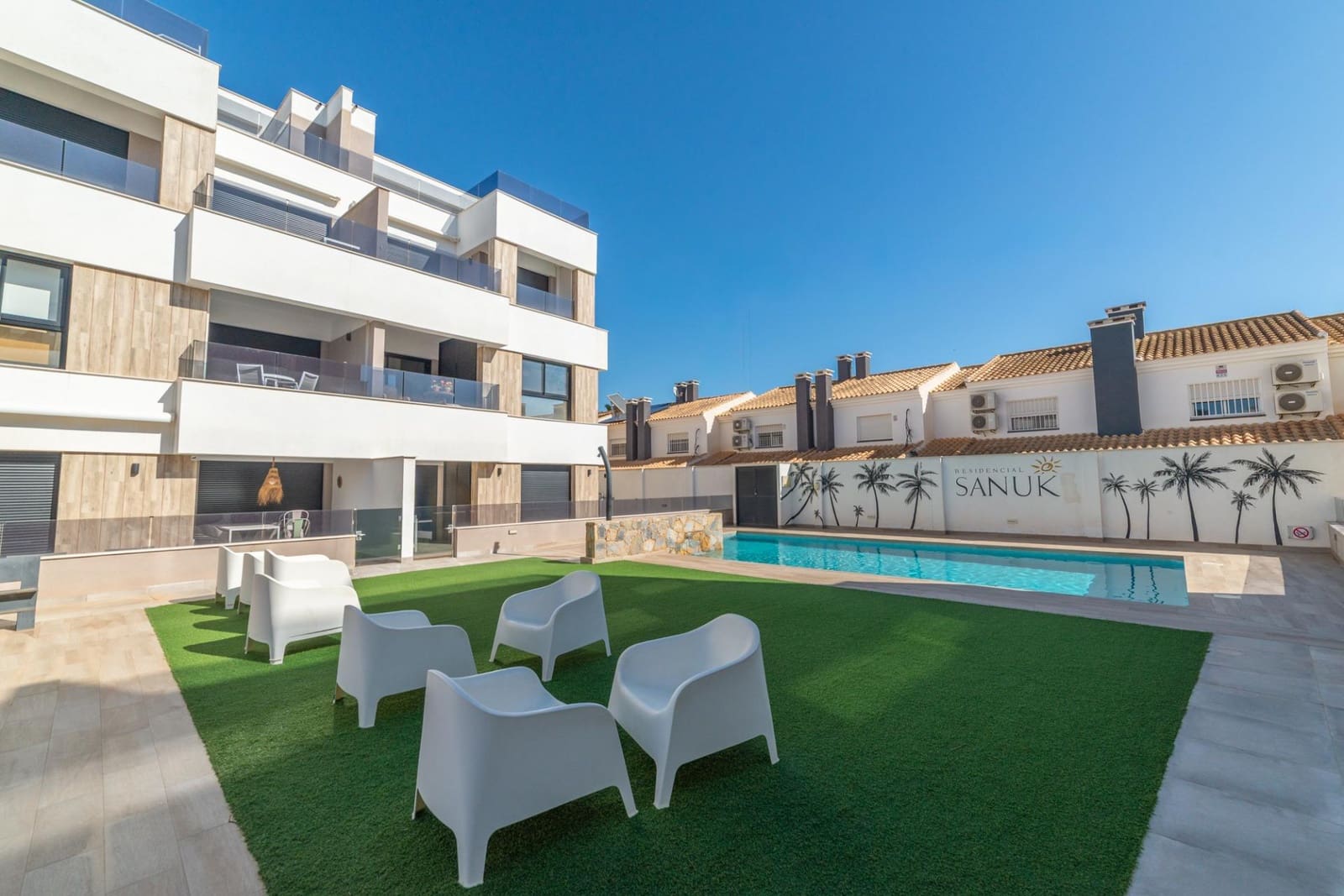 2 makuuhuone Huoneisto myytävänä paikassa Santiago de la Ribera mukana uima-altaan - 299 000 € (Ref: 9666436)