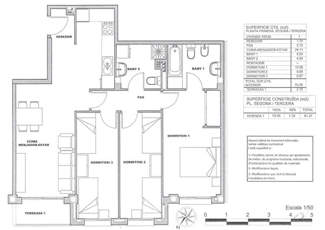 3 sypialnia Mieszkanie na sprzedaż w Amposta - 85 000 € (Ref: 9427950)