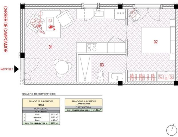 1 soveværelse Lejlighed til salg i Sabadell - € 135.000 (Ref: 9516026)