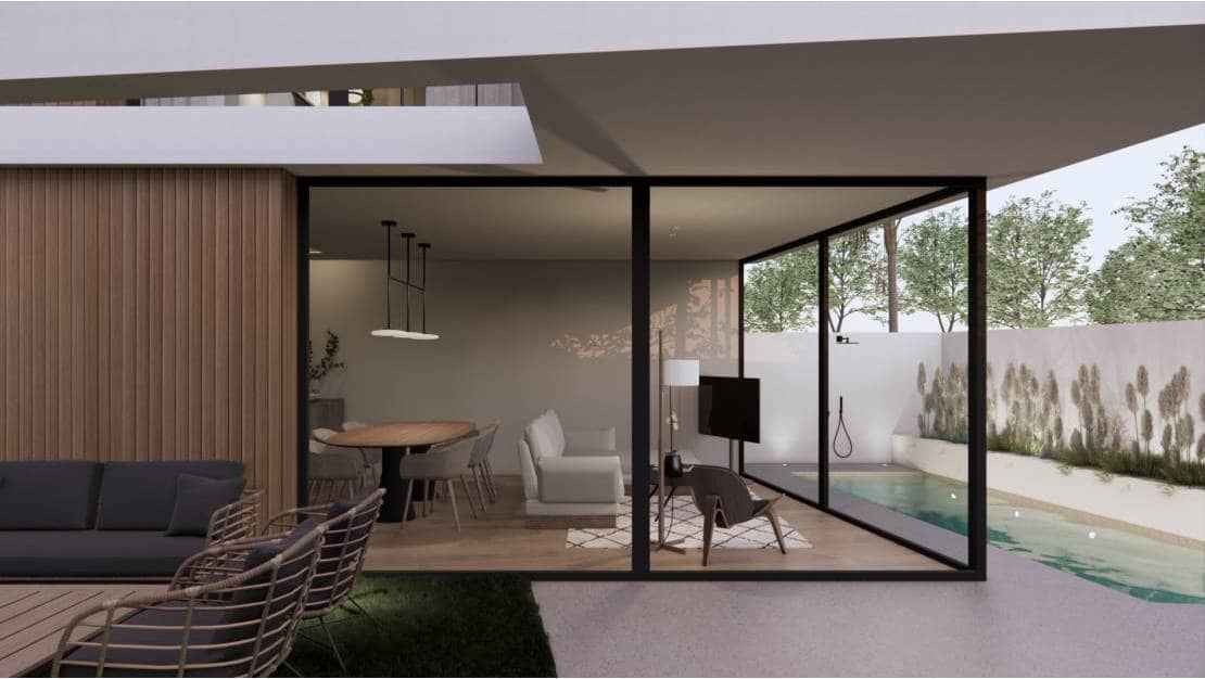 Chalet de 3 habitaciones en Torre de la Horadada en venta con piscina garaje - 628.000 € (Ref: 7699249)