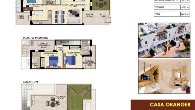 3 makuuhuone Huoneisto myytävänä paikassa Vistabella, Orihuela mukana uima-altaan 
autotalli - 299 000 € (Ref: 8997613)