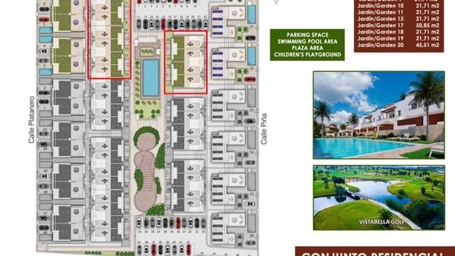 3 makuuhuone Huoneisto myytävänä paikassa Vistabella, Orihuela mukana uima-altaan 
autotalli - 299 000 € (Ref: 8997613)