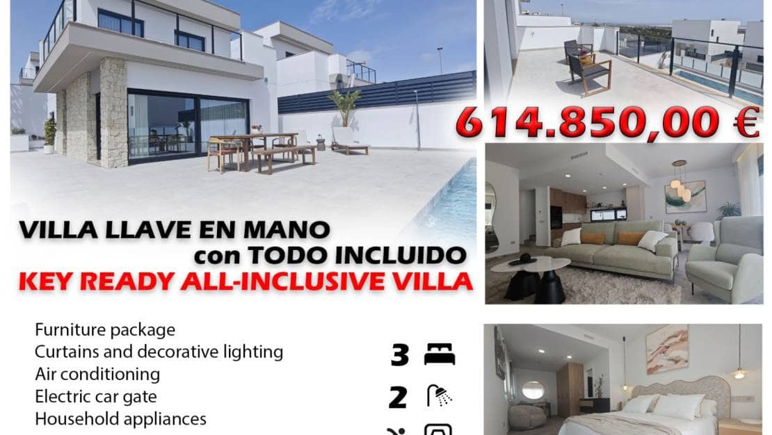 3 bedroom Villa for sale in San Miguel de Salinas with pool garage - € 649,000 (Ref: 9001953)