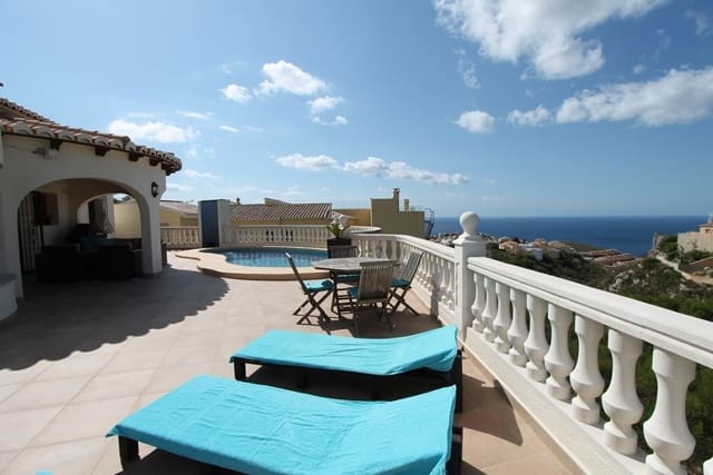 3 slaapkamer Villa voor vakantieverhuur in Benitachell / Benitatxell met zwembad - € 1.675 (Ref: 3224138)