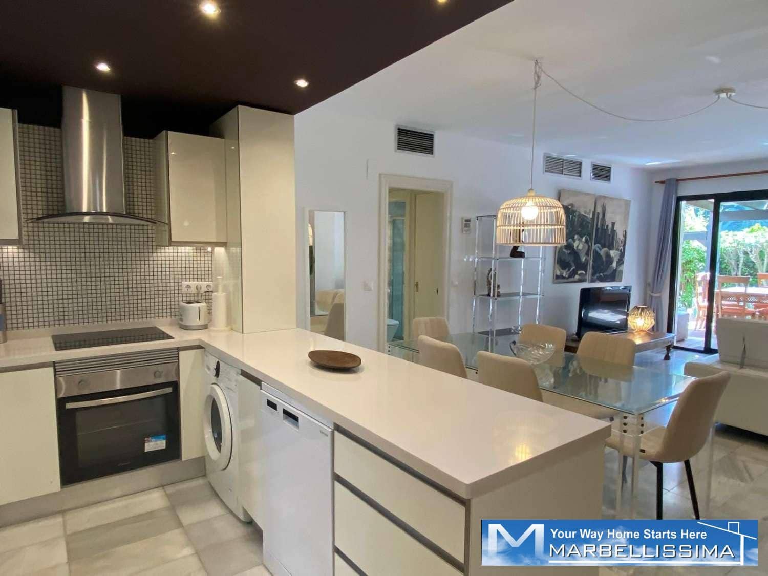 3 soveværelse Strandlejlighed til leje i Puerto Banus med swimmingpool garage - € 3.200 (Ref: 9759610)