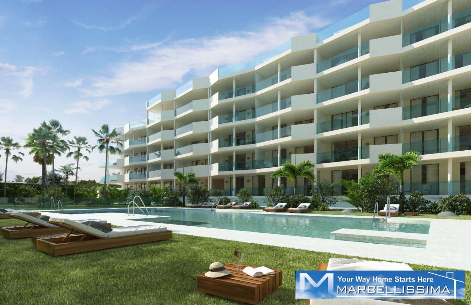 2 soverom Strandleiligheter til salgs i Mijas Costa med svømmebasseng garasje - € 352 600 (Ref: 9759616)