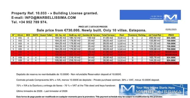 4 sypialnia Willa na sprzedaż w Estepona z basenem - 730 000 € (Ref: 9759618)