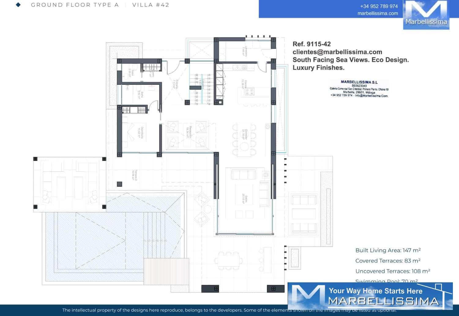 4 sovrum Villa till salu i Estepona med pool - 1 340 000 € (Ref: 9759631)