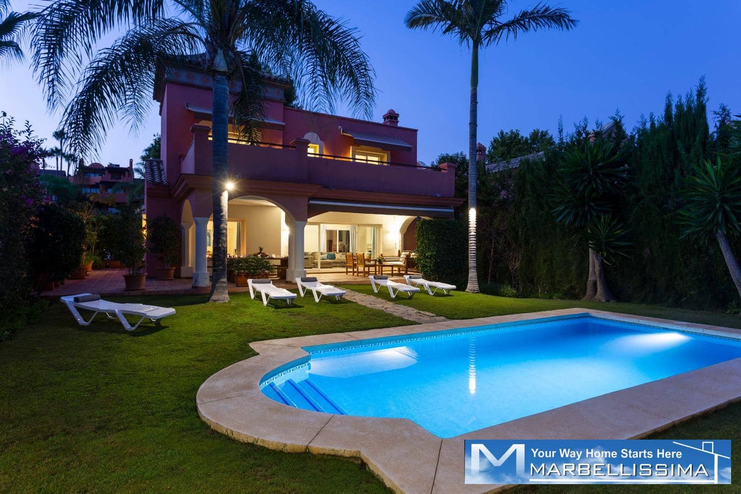 6 bedroom Villa for holiday rental in Marbella with pool - € 8,400 (Ref: 9759632)