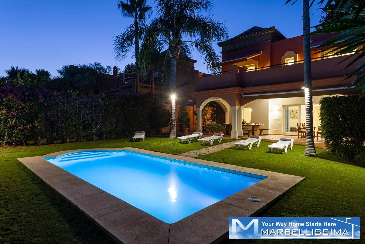 6 bedroom Villa for holiday rental in Marbella with pool - € 8,400 (Ref: 9759632)