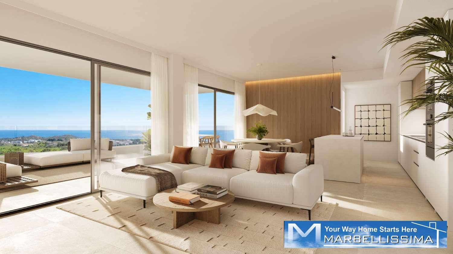 2 soverom Strandleiligheter til salgs i Las Lagunas de Mijas med svømmebasseng garasje - € 399 000 (Ref: 9803915)