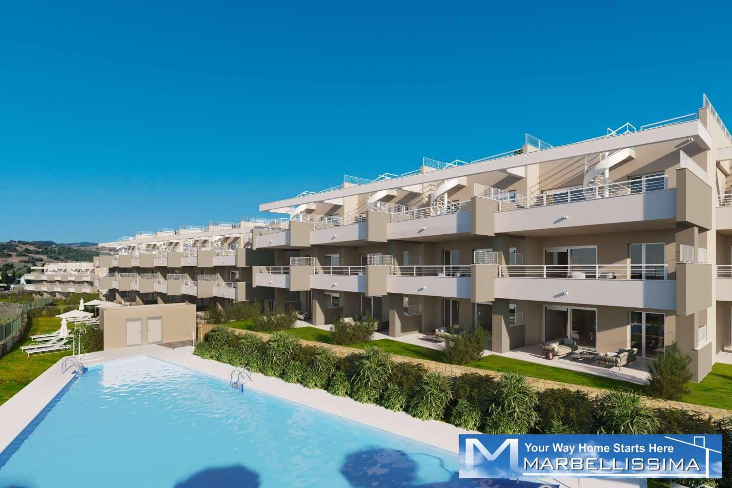 2 sovrum Strandlägenhet till salu i Estepona med pool garage - 430 000 € (Ref: 9815487)