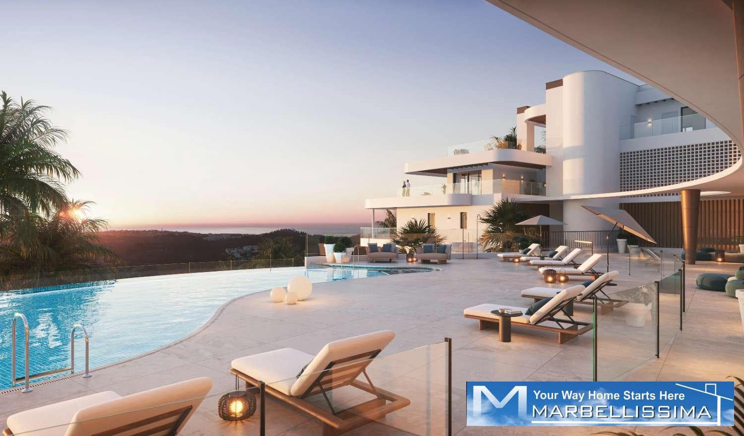 4 sovrum Strandlägenhet till salu i Mijas med pool - 1 650 000 € (Ref: 9986360)
