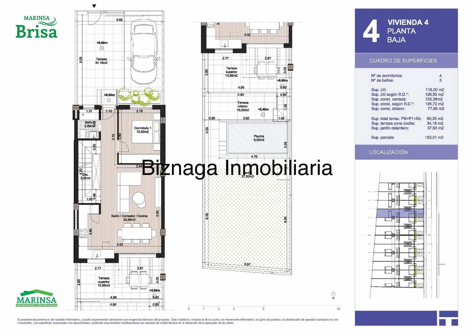 4 quarto Moradia para venda em Torrox-Costa com piscina garagem - 419 000 € (Ref: 9340024)