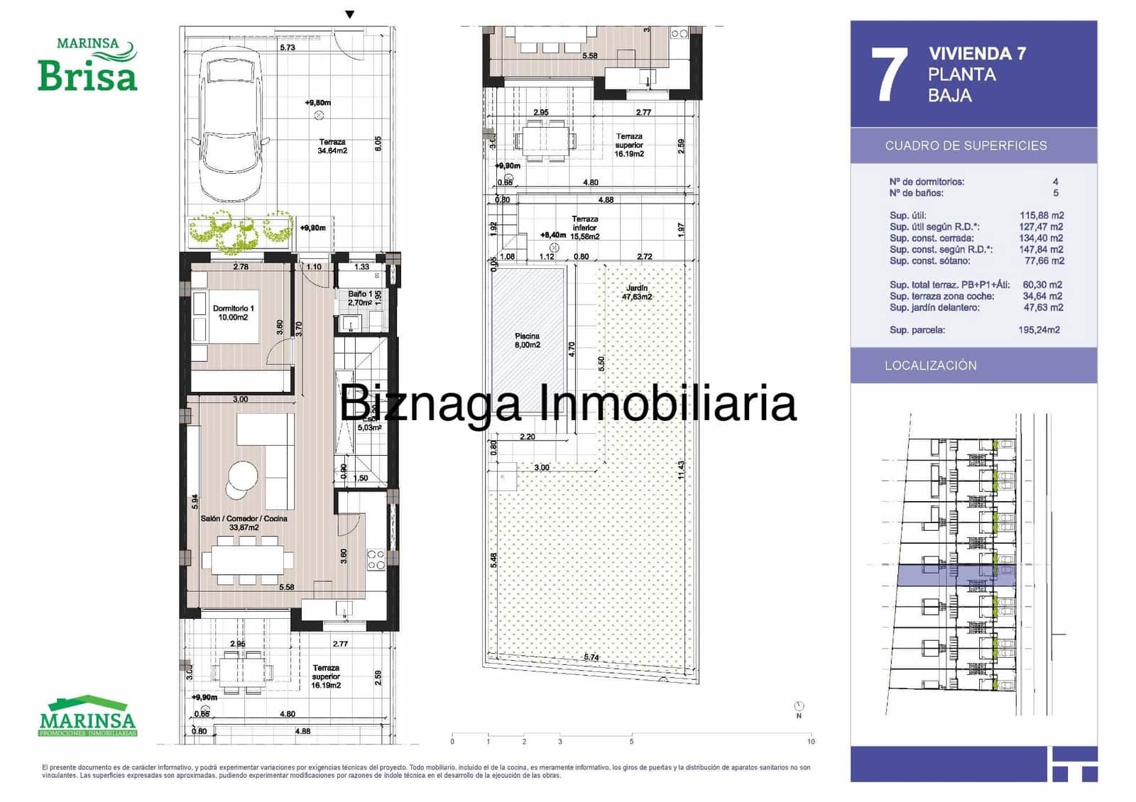 4 quarto Moradia para venda em Torrox-Costa com piscina garagem - 419 000 € (Ref: 9340024)