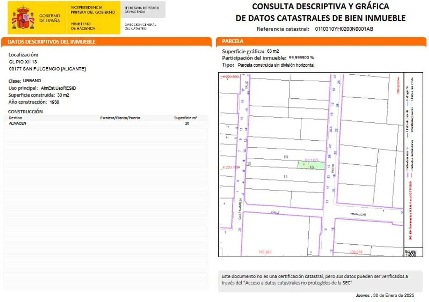 Undeveloped Land for sale in San Fulgencio - € 29,000 (Ref: 9264011)