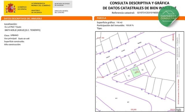 Terrain à Bâtir à vendre à Adeje - 225 000 € (Ref: 10015042)