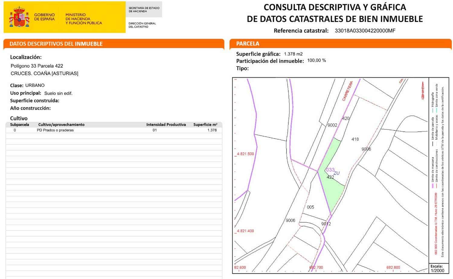 Area Edificabile in vendita in Coana - 38.000 € (Rif: 7642431)
