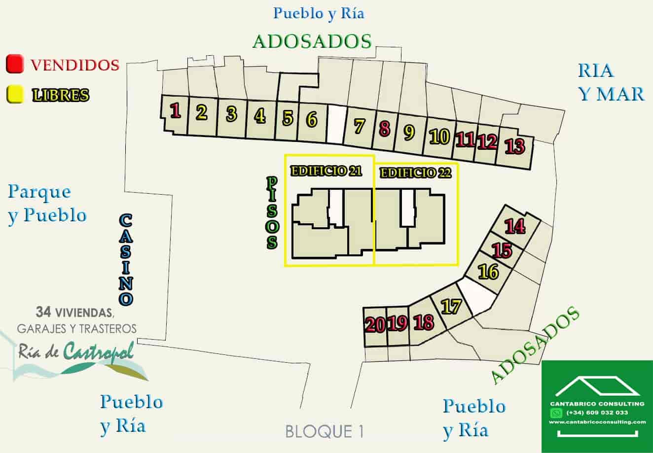 3 makuuhuone Rivitalo myytävänä paikassa Castropol mukana 
autotalli - 287 000 € (Ref: 7923491)