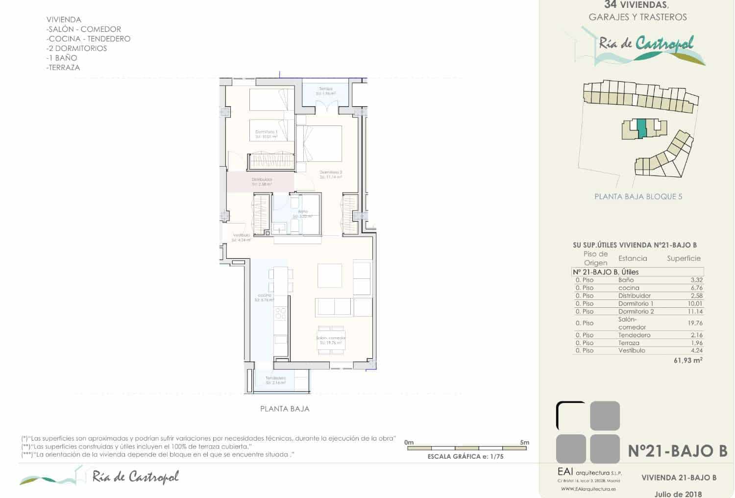 2 soveværelse Lejlighed til salg i Castropol med garage - € 208.300 (Ref: 8046918)