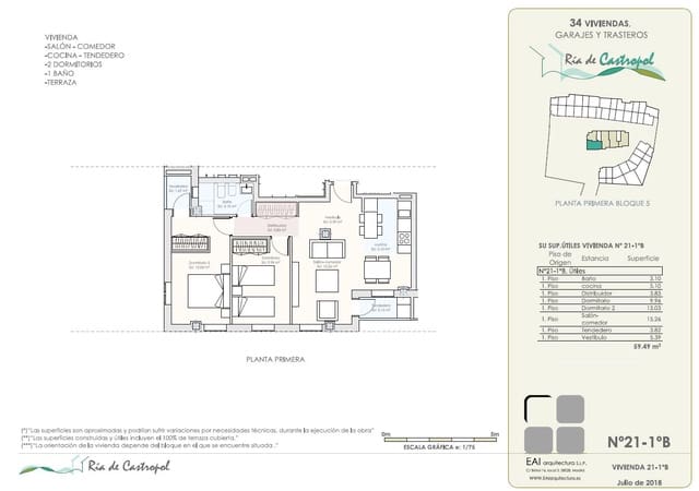 2 camera da letto Appartamento in vendita in Castropol con garage - 206.000 € (Rif: 8046921)
