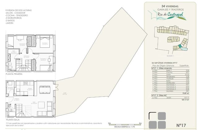 3 makuuhuone Rivitalo myytävänä paikassa Castropol mukana 
autotalli - 335 300 € (Ref: 8046926)
