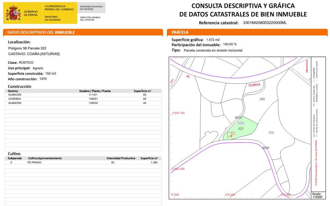 2 camera da letto Casa in vendita in Coana - 230.000 € (Rif: 8168559)