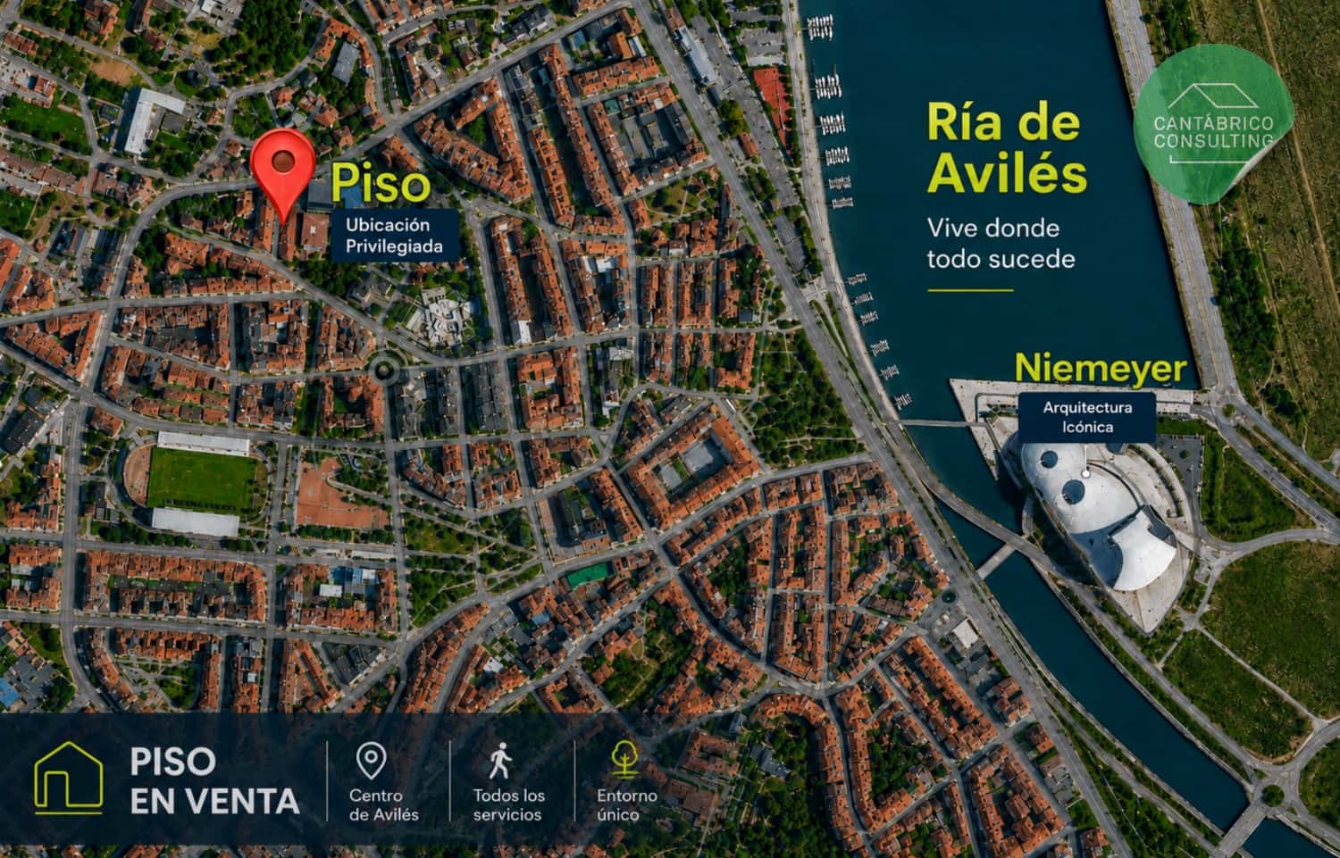 Piso de 2 habitaciones en Avilés en venta con garaje - 215.000 € (Ref: 9906827)