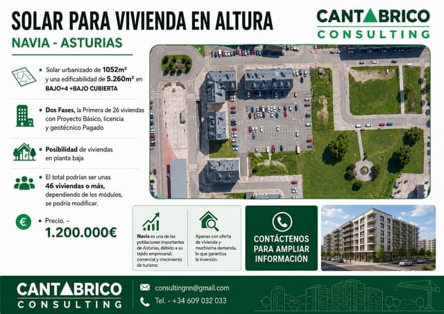 Ubebygd land til salgs i Navia - € 1 200 000 (Ref: 9967171)