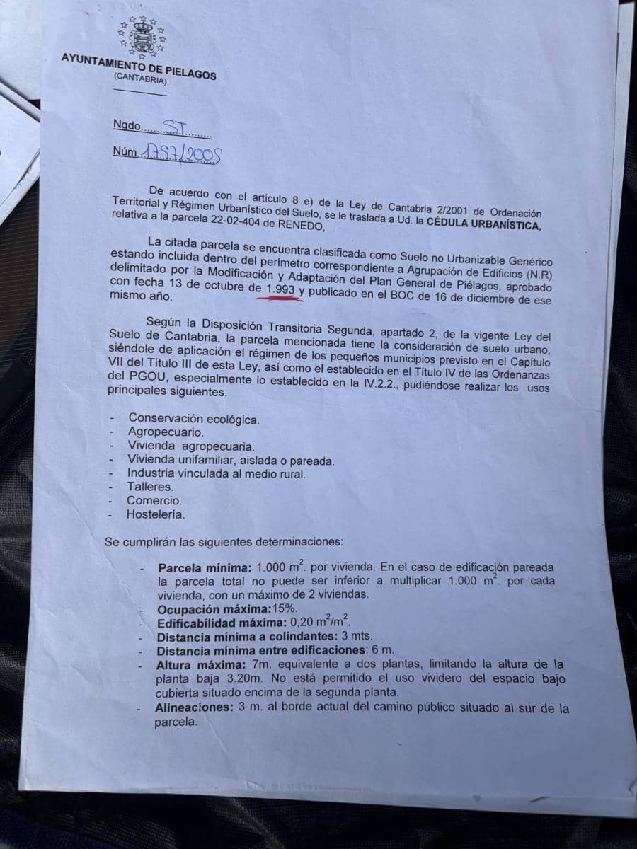 Bauplatz zu verkaufen in Pielagos - 1.100.000 € (Ref: 9799069)