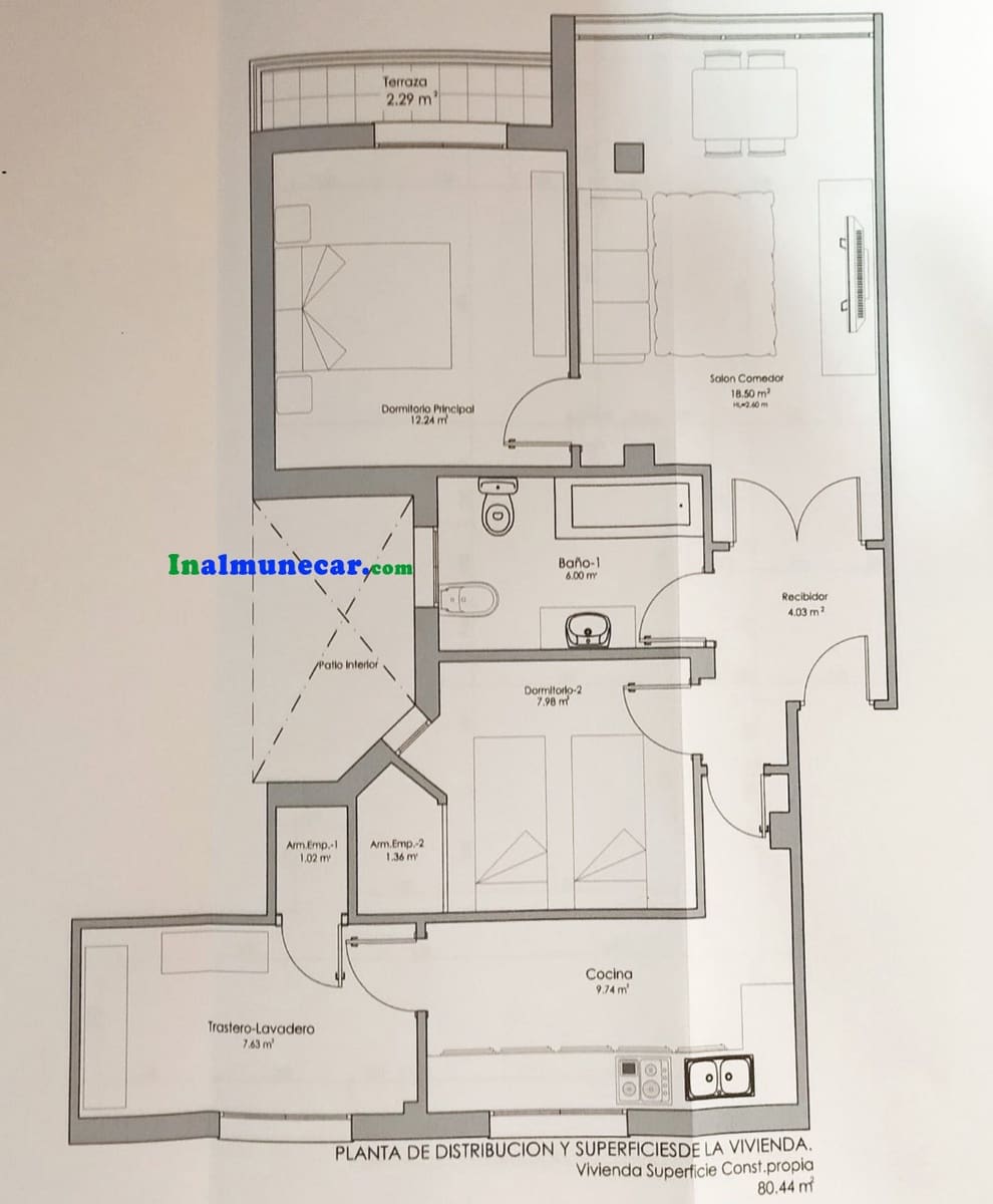 3 makuuhuone Asunto myytävänä paikassa Almunecar - 210 000 € (Ref: 10017095)