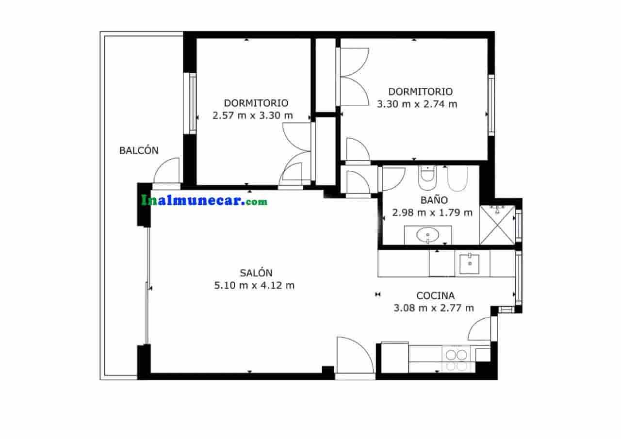 2 soverom Leilighet til salgs i Almunecar med garasje - € 395 000 (Ref: 9761720)