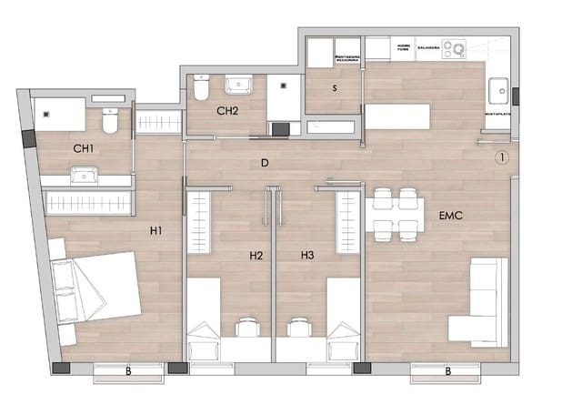 3 soverom Leilighet til salgs i Calonge i Sant Antoni med svømmebasseng garasje - € 275 000 (Ref: 9438938)