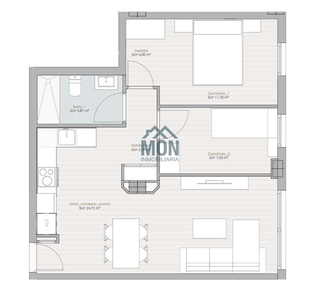 Piso de 2 habitaciones en Alzira en venta - 119.016 € (Ref: 10078750)