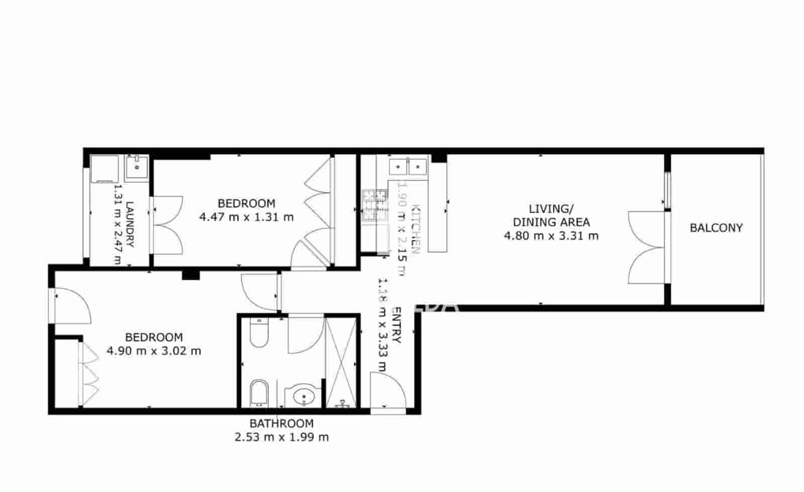 2 bedroom Flat for sale in Empuriabrava with pool - € 195,000 (Ref: 9428707)
