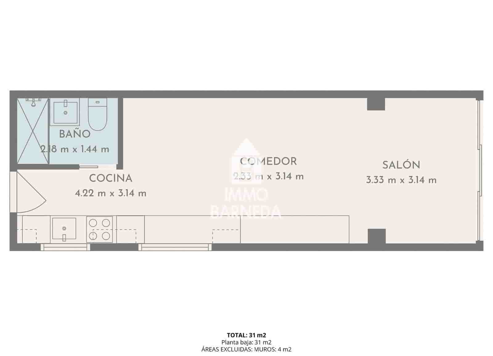 Appartement à vendre à Roses avec garage - 165 000 € (Ref: 9500383)